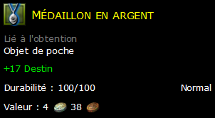 Médaillon en argent