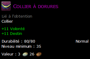 Collier à dorures