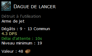 Dague de lancer