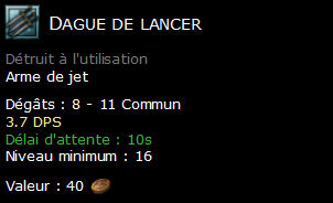 Dague de lancer