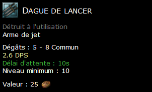 Dague de lancer