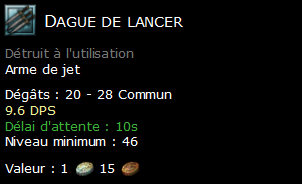 Dague de lancer