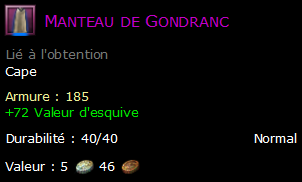 Manteau de Gondranc