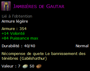 Jambières de Gautar