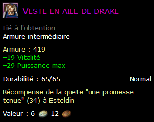 Veste en aile de drake