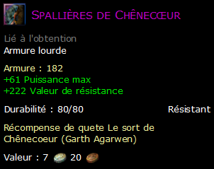 Spallières de Chênecœur