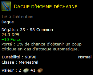 Dague d'homme décharné