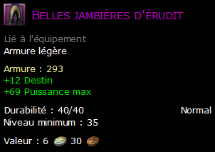 Belles jambières d'érudit