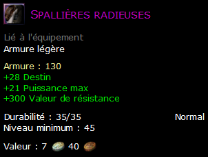 Spallières radieuses