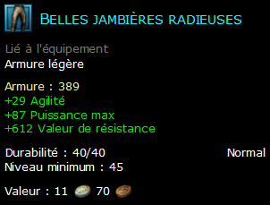 Belles jambières radieuses