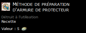 Méthode de préparation d'armure de protecteur