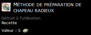 Méthode de préparation de chapeau radieux