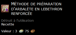 Méthode de préparation d'arbalète en lebethron renforcée