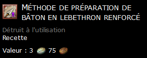 Méthode de préparation de bâton en lebethron renforcé