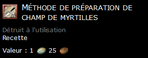 Méthode de préparation de champ de myrtilles