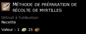 Méthode de préparation de récolte de myrtilles