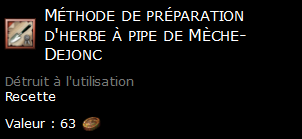 Méthode de préparation d'herbe à pipe de Mèche-Dejonc