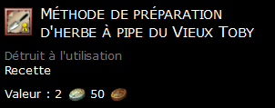 Méthode de préparation d'herbe à pipe du Vieux Toby
