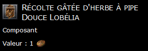 Récolte gâtée d'herbe à pipe Douce Lobélia