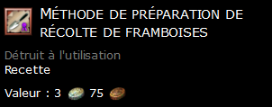 Méthode de préparation de récolte de framboises