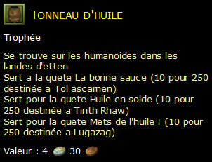 Tonneau d'huile