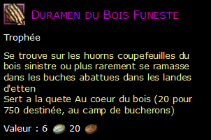 Duramen du Bois Funeste