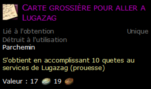 Carte grossière pour aller a Lugazag