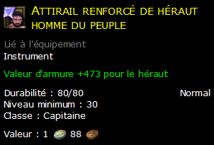 Attirail renforcé de héraut homme du peuple