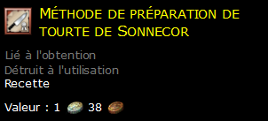 Méthode de préparation de tourte de Sonnecor