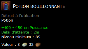 Potion bouillonnante