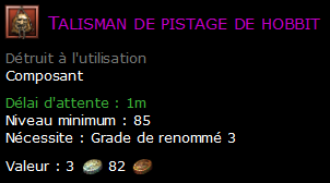 Talisman de pistage de hobbit