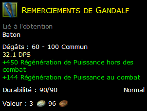 Remerciements de Gandalf