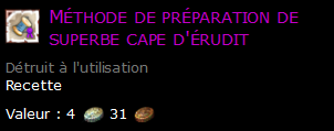 Méthode de préparation de superbe cape d'érudit