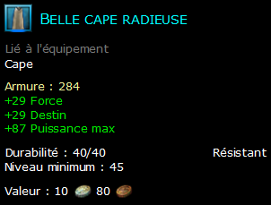 Belle cape radieuse