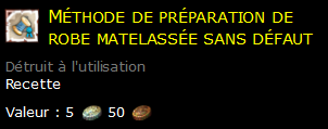 Méthode de préparation de robe matelassée sans défaut