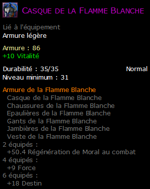 Casque de la Flamme Blanche