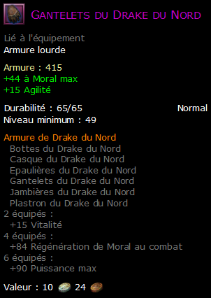 Gantelets du Drake du Nord