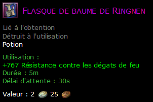 Flasque de baume de Ringnen