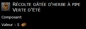 Récolte gâtée d'herbe à pipe Verte d'Eté