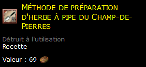 Méthode de préparation d'herbe à pipe du Champ-de-Pierres