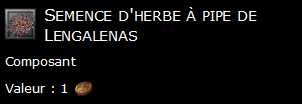 Semence d'herbe à pipe de Lengalenas