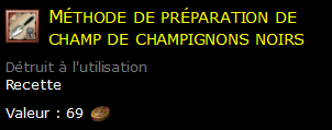 Méthode de préparation de champ de champignons noirs