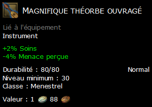 Magnifique théorbe ouvragé