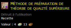 Méthode de préparation de théorbe de qualité supérieure