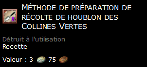 Méthode de préparation de récolte de houblon des Collines Vertes