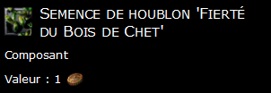 Semence de houblon 'Fierté du Bois de Chet'