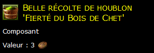 Belle récolte de houblon 'Fierté du Bois de Chet'