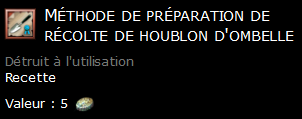 Méthode de préparation de récolte de houblon d'ombelle