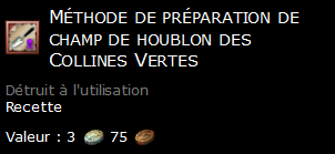 Méthode de préparation de champ de houblon des Collines Vertes