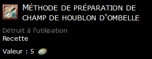 Méthode de préparation de champ de houblon d'ombelle